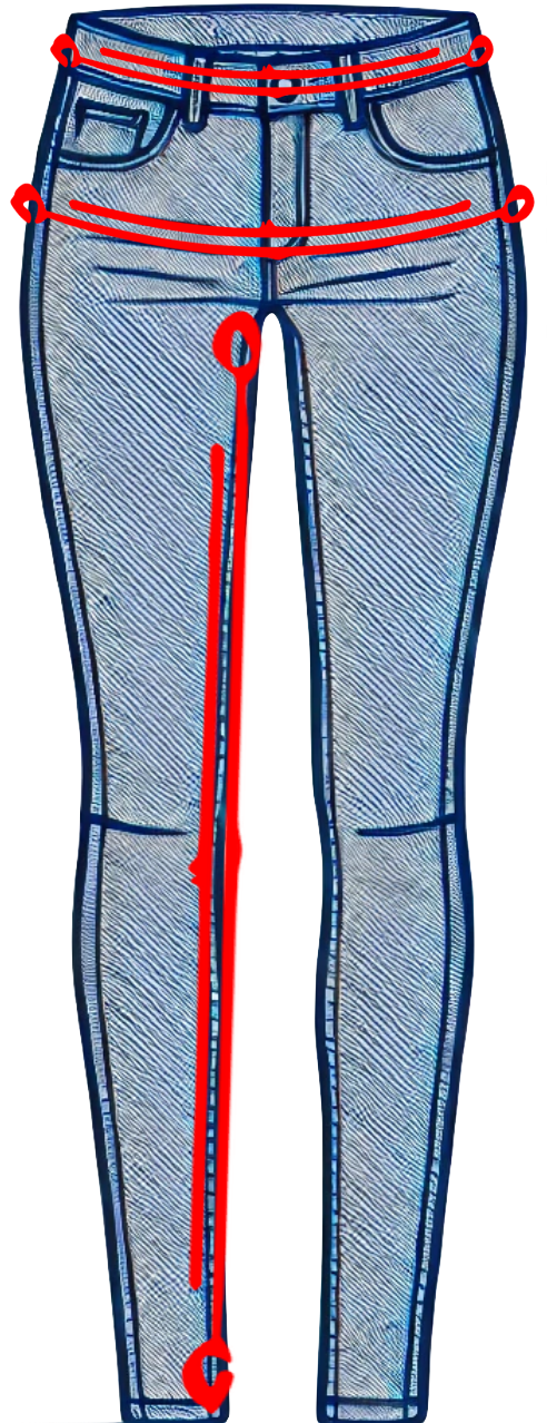Jeans Sizing Template